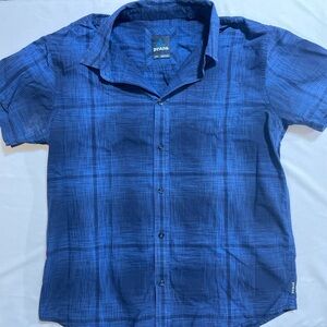 Blue Plaid Prana Men's Shirt